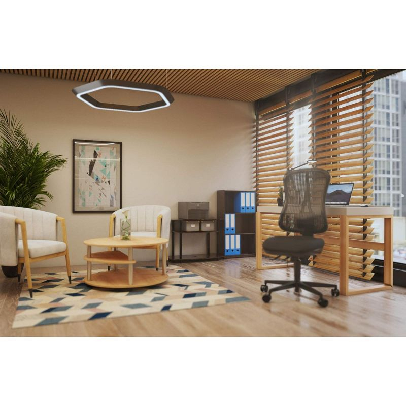 Furinno 3-Tier TV Stand Console Table for TV's up to 32" Media Entertainment Center No Tools Espresso/Black