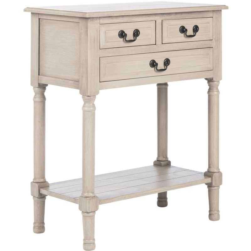 Primrose 3 Drawer Console Table - Greige - Safavieh