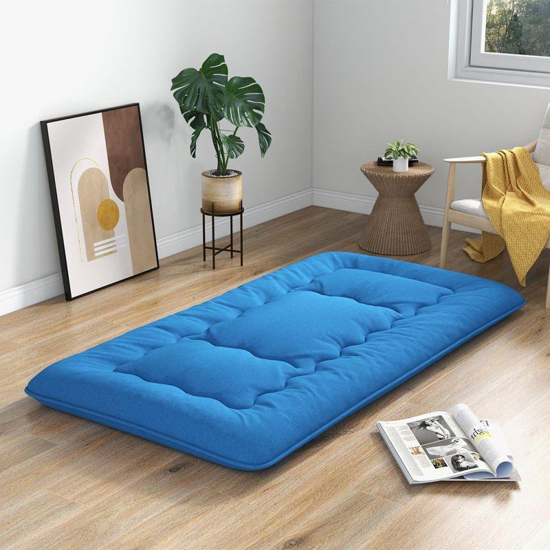 Costway Twin Futon Mattress Japanese Floor Sleeping Pad Washable Cover Carry Bag Blue