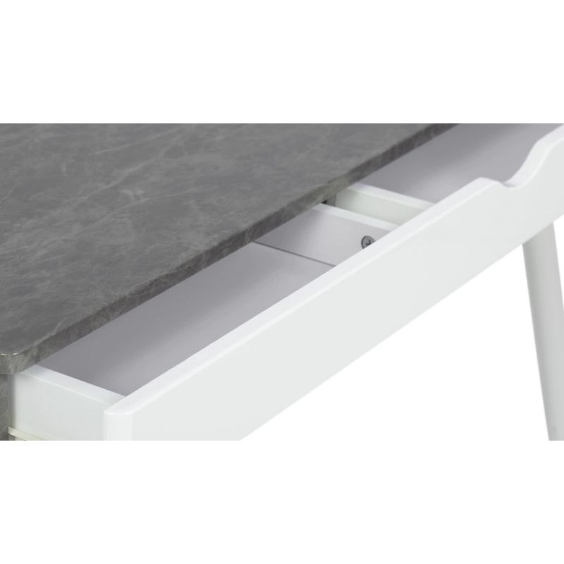 Alcove Writing Desk Dark Gray Wash - Calico Designs: Metal Frame, MDF Surface, Modern Style, Home Office Furniture
