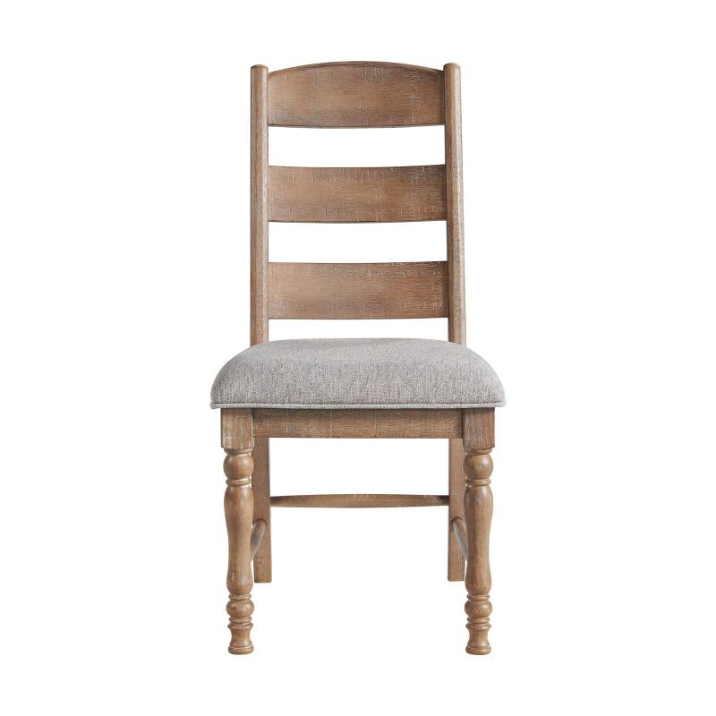 Labruna Ladder Back Side Chair with Cushion Seat, Sandwash