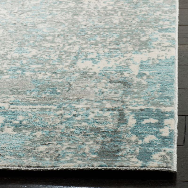 Mystique MYS971 Power Loomed Area Rug Teal / Multi 4' X 6' - Safavieh.