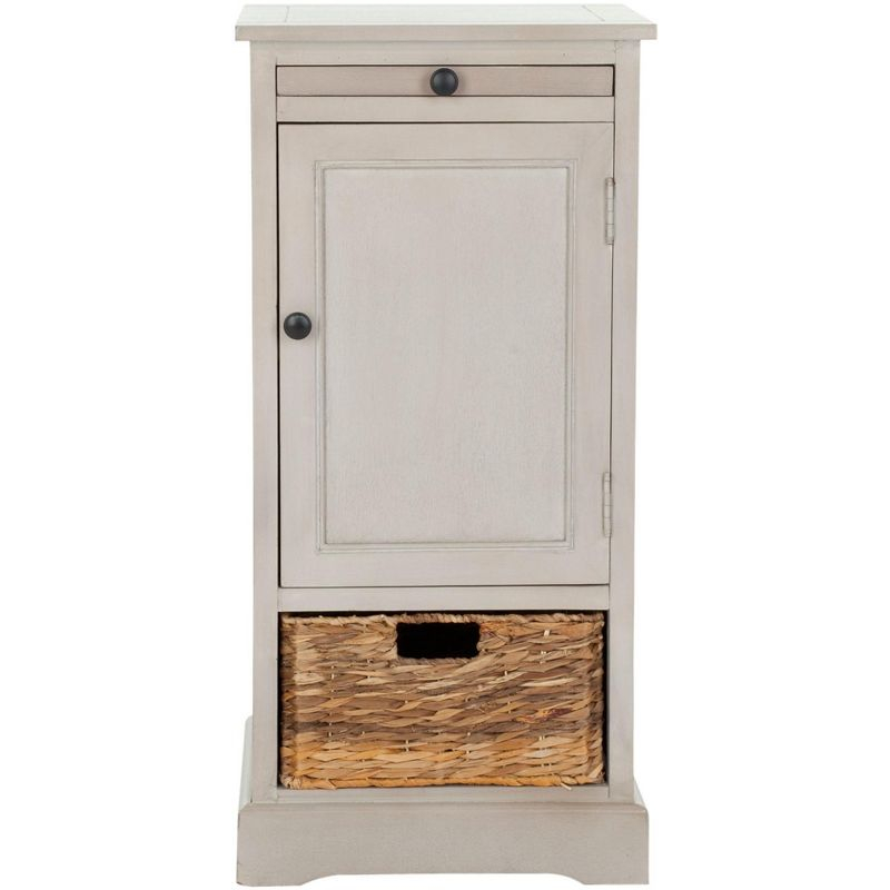 Raven Tall Storage Unit - Vintage Grey - Safavieh.