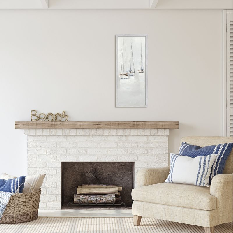 Stupell Industries Grey Sailboats Trio, 13" x 30"