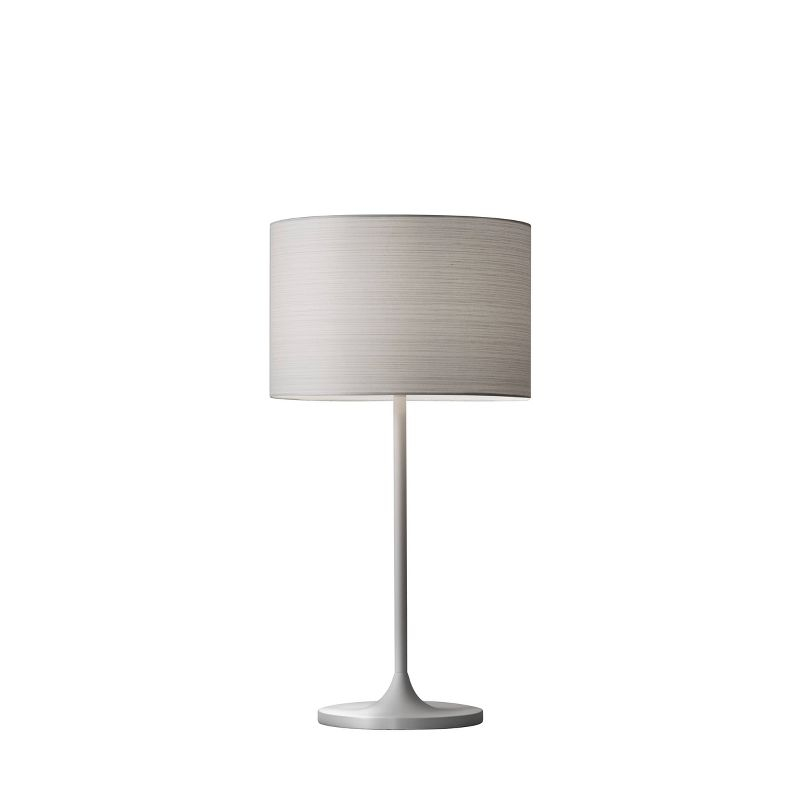 22.5" Oslo Collection Table Lamp White - Adesso: Scandinavian Design, Metal Base, Japanese Paper Shade