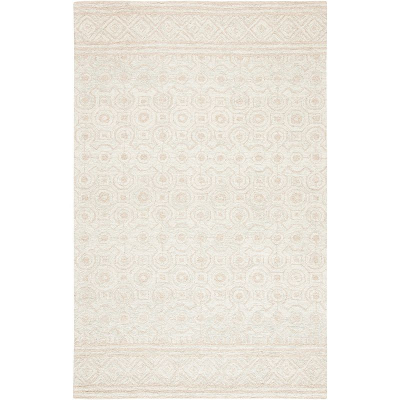 Micro-Loop MLP950 Hand Tufted Indoor Accent Rug - Ivory/Light Green - 4'x6' - Safavieh