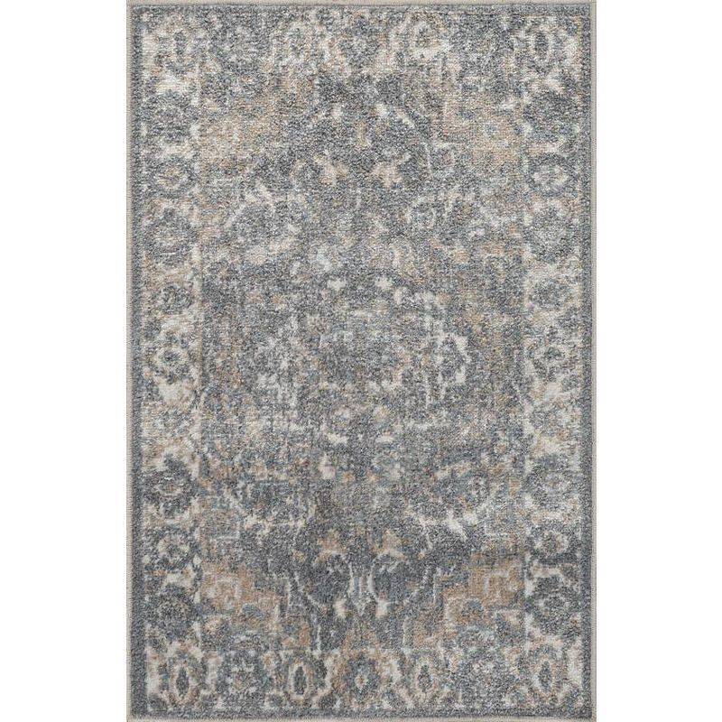 Mark & Day Elsmore 2'x3' Rectangle Washable Woven Indoor Area Rugs Navy Blue