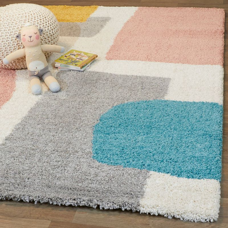 5'3"x7' Chapelle Mid-Century Modern Geometric Rug Gray - Balta Rugs: Fade & Stain-Resistant, High Pile, OEKO-TEX Certified
