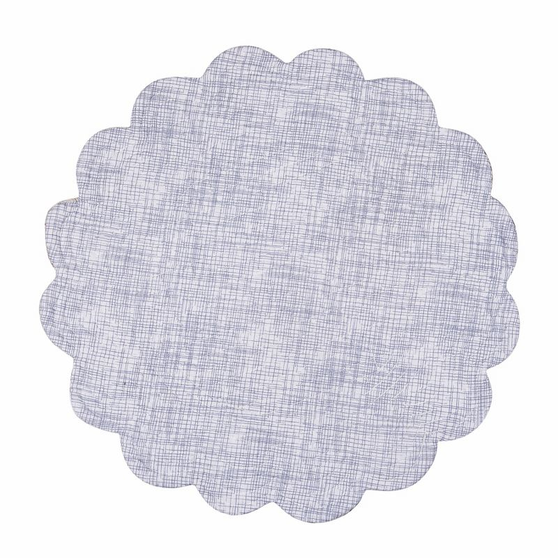C&F Home Brunswick Island Round Cotton Placemat Machine Washable Set of 6