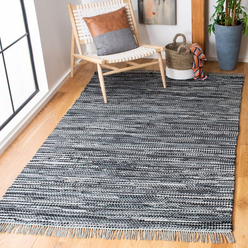 Montauk MTK251 Hand Woven, Flat Weave Indoor Area Rug - Grey/Black - 5'x8' - Safavieh
