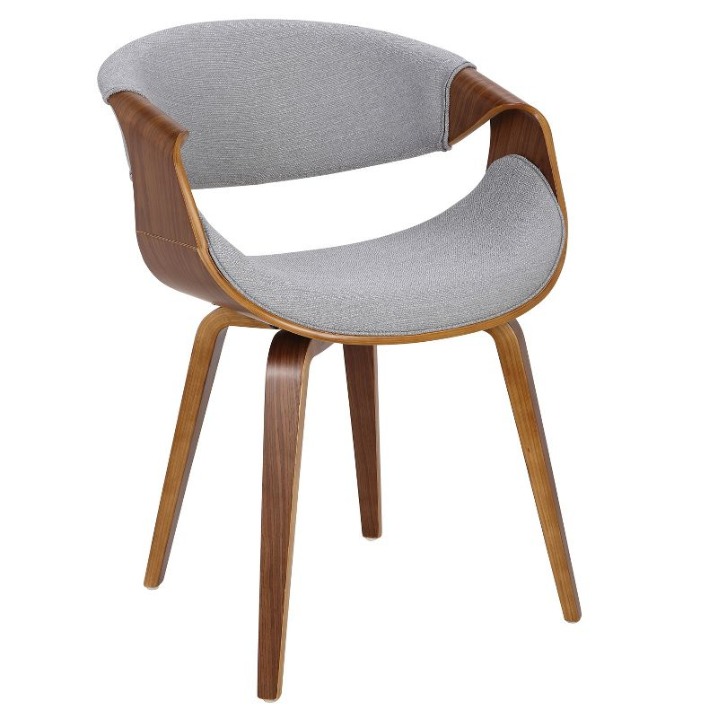Curvo Mid-Century Modern Dining Accent Chair Gray - Lumisource