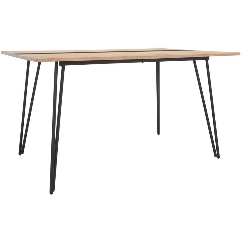 Alarick Dining Table - Natural/Black - Safavieh
