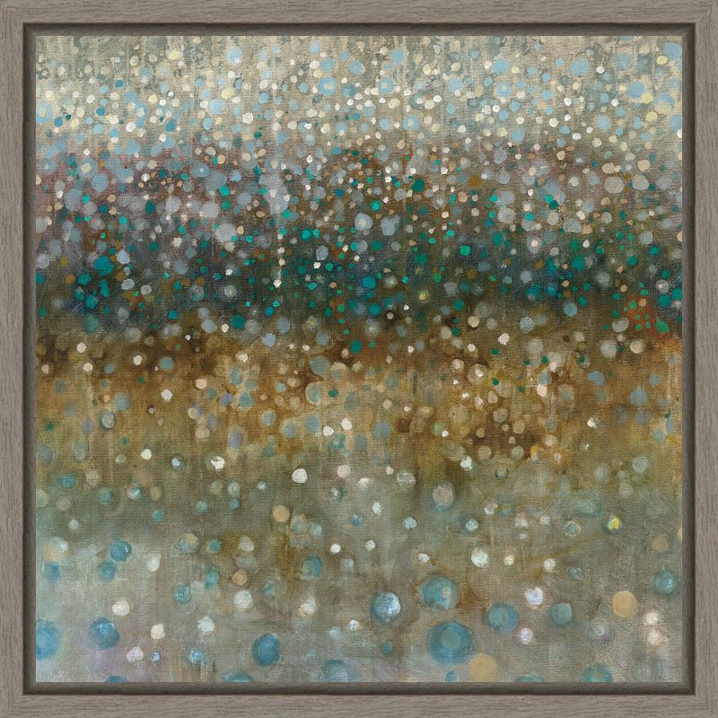 Amanti Art Abstract Rain by Danhui Nai Canvas Wall Art Print Framed 16 x 16-in.