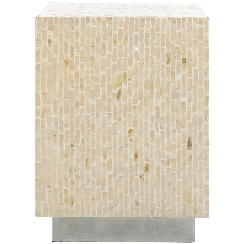 Scarlett Square Accent Table - ACC1809A - Natural/Silver - Safavieh