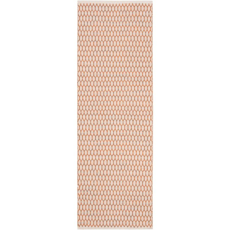Montauk MTK608 Hand Woven Indoor Runner Rug - Orange/Ivory - 2'3"x8' - Safavieh