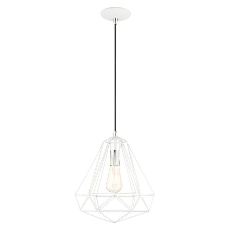 Livex Lighting Knox 1 - Light Pendant in  Shiny White