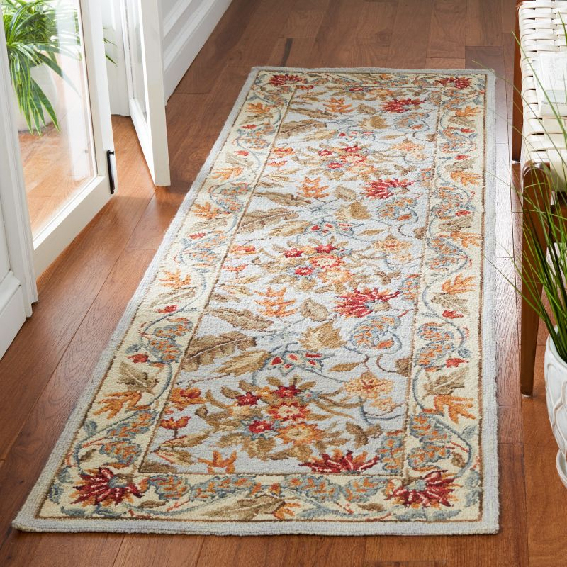Chelsea HK141 Handmade Runner Rug - 2'6"x20' - Light Blue - Safavieh