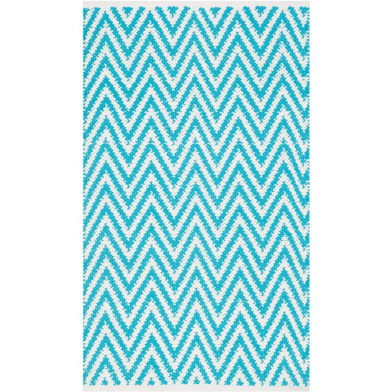 Montauk MTK812 Hand Woven Accent Rug - Turquoise/Ivory - 2'6"x4' - Safavieh.