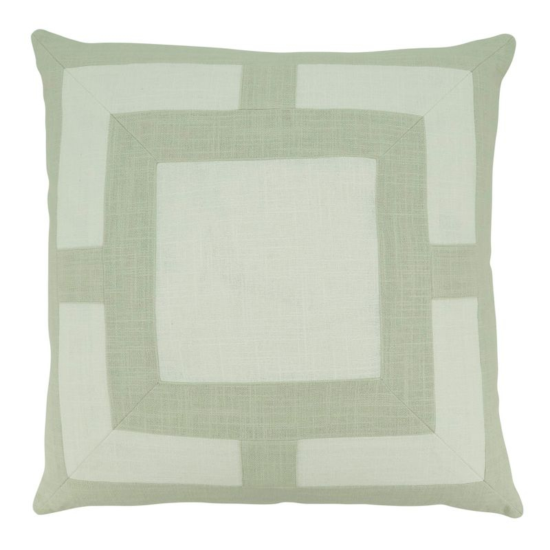 Saro Roslyn Collection Geometric Cotton Throw Pillow