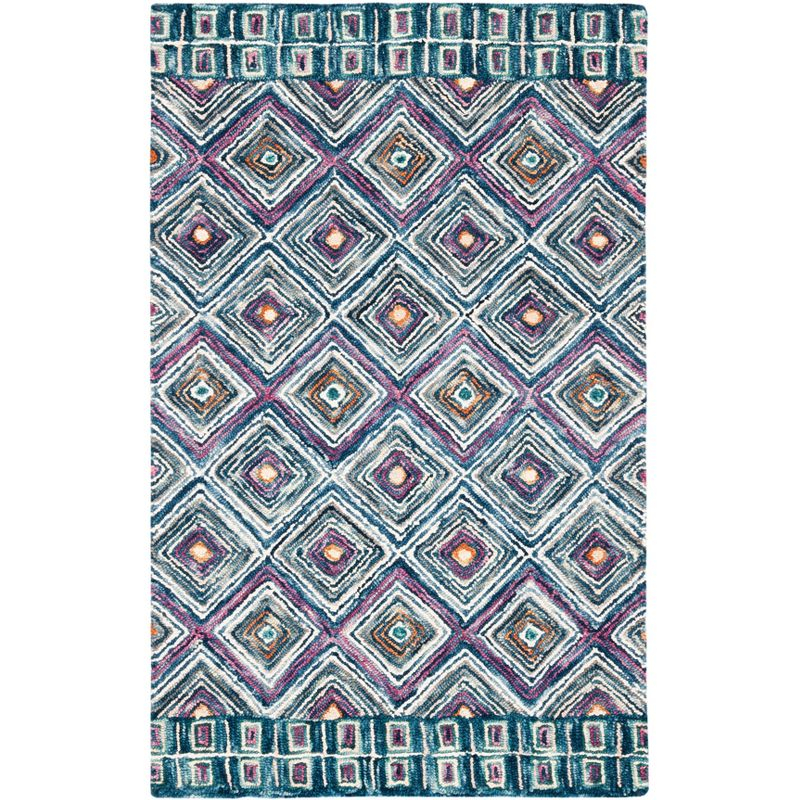 Aspen APN812 Hand Tufted Indoor Accent Rug - Blue/Red - 3'x5' - Safavieh