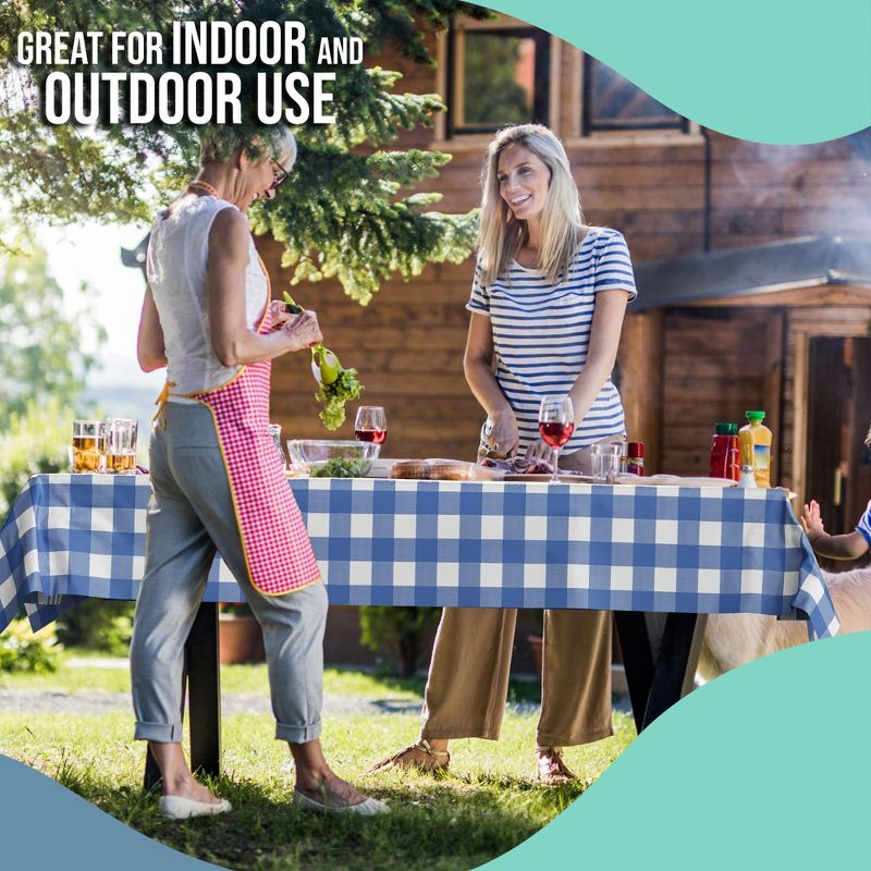 Crown Display 40 In. X 100 Ft. Blue Gingham Table Roll Disposable