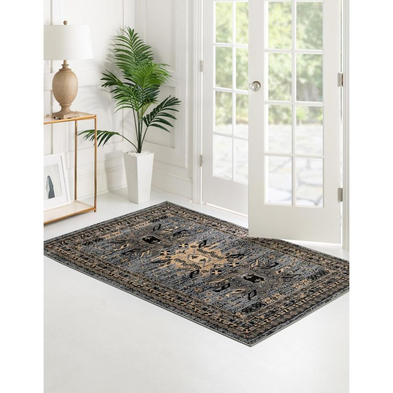 Unique Loom 9' 0 x 12' 0 Gray Taftan Oasis Area Rug