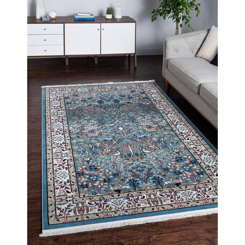 Unique Loom Narenj Collection Area Rug - Bristol (6' 1" x 9' Rectangle Blue/Beige)