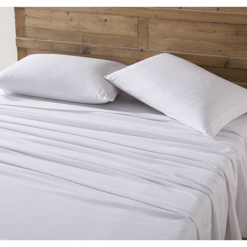 Twin Solid Flannel Sheet Set White - Eddie Bauer