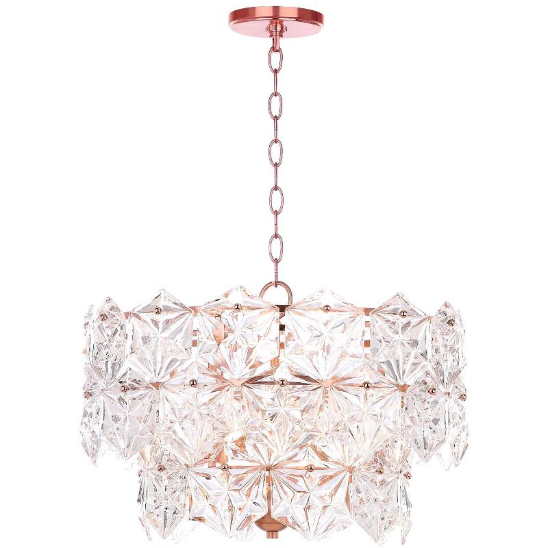Sia 4 Light 19" Pendant - PND4001 - Clear/Copper - Safavieh
