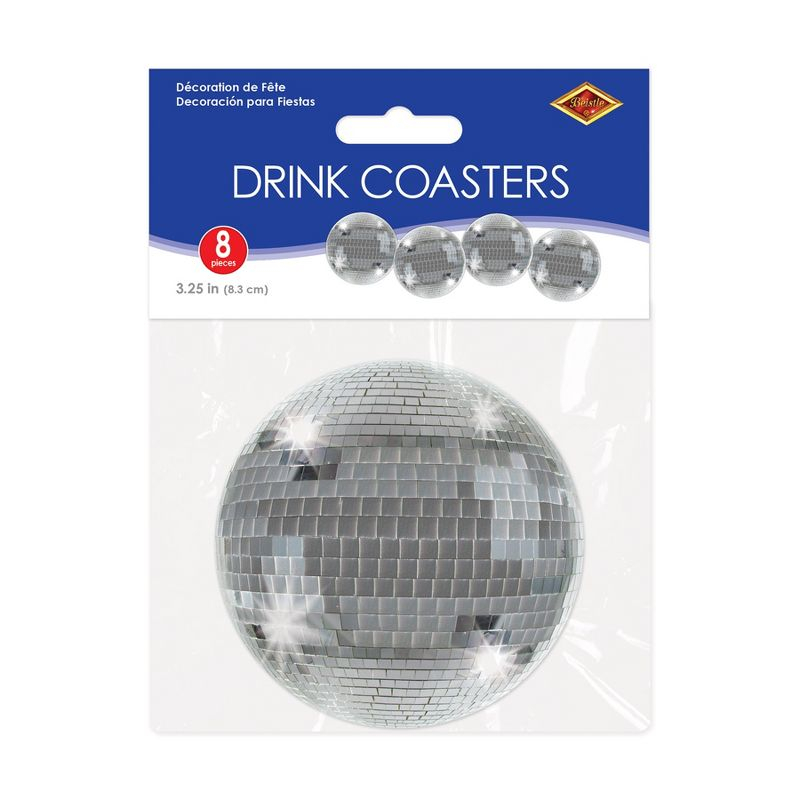 Beistle Disco Ball Coasters, 3.25", (32/Pkg) Multicolored