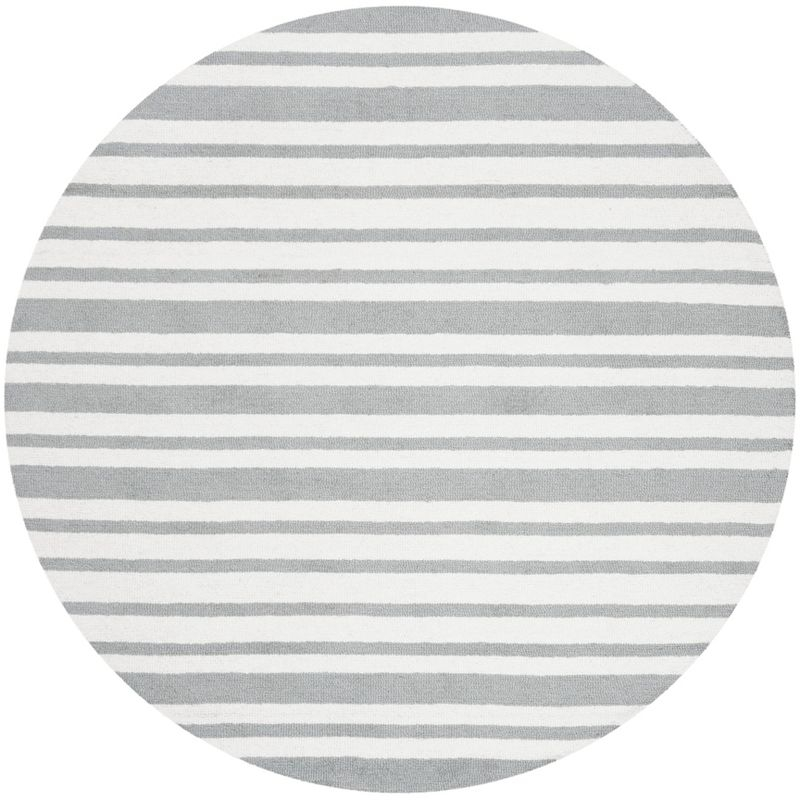 Safavieh Kids Barcode SFK917 Hand Tufted Indoor Area Rug - Grey/Multi - 5' Round - Safavieh