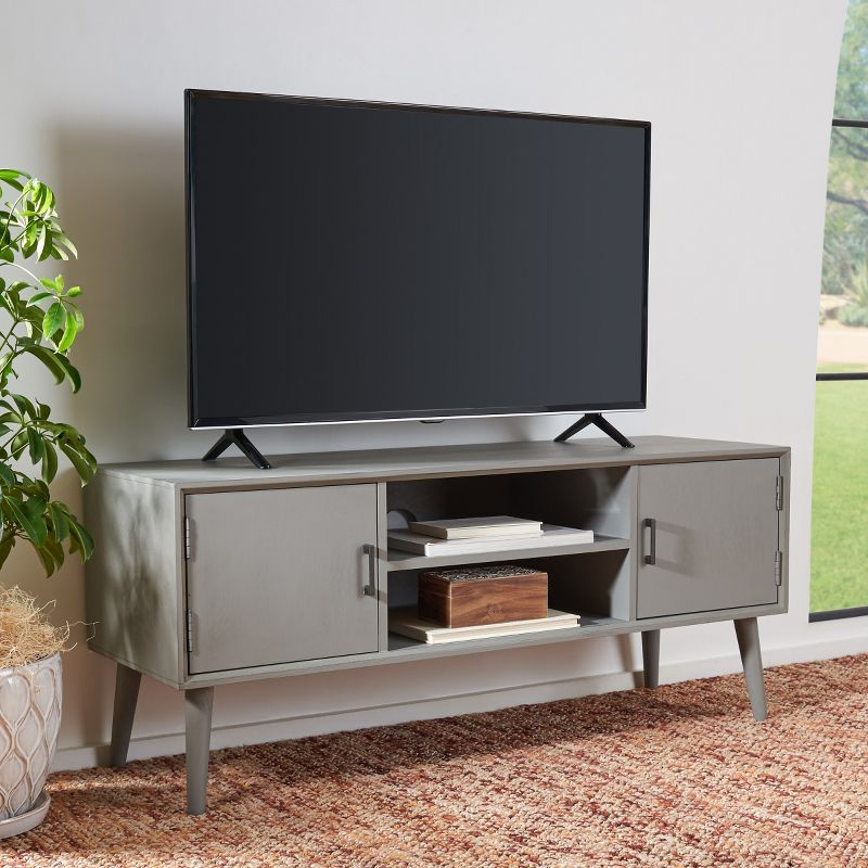 Sorrel Mid - Century Media Stand - Distressed Grey - Safavieh