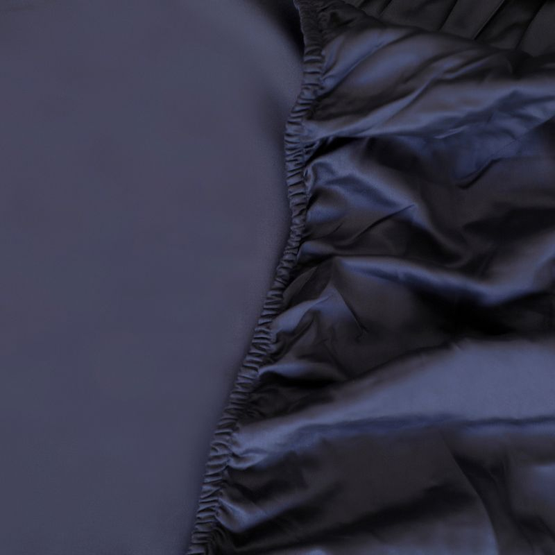 Fabdreams 300 Thread Count Certified Organic Cotton Percale Fitted Sheet (Twin XL, Dark Grey)