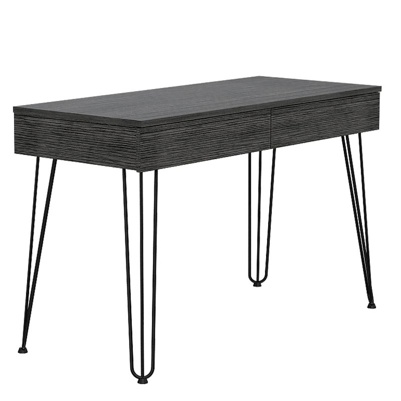 Depot E-Shop Writing Desk with 2-Drawers and Hairpin Legs