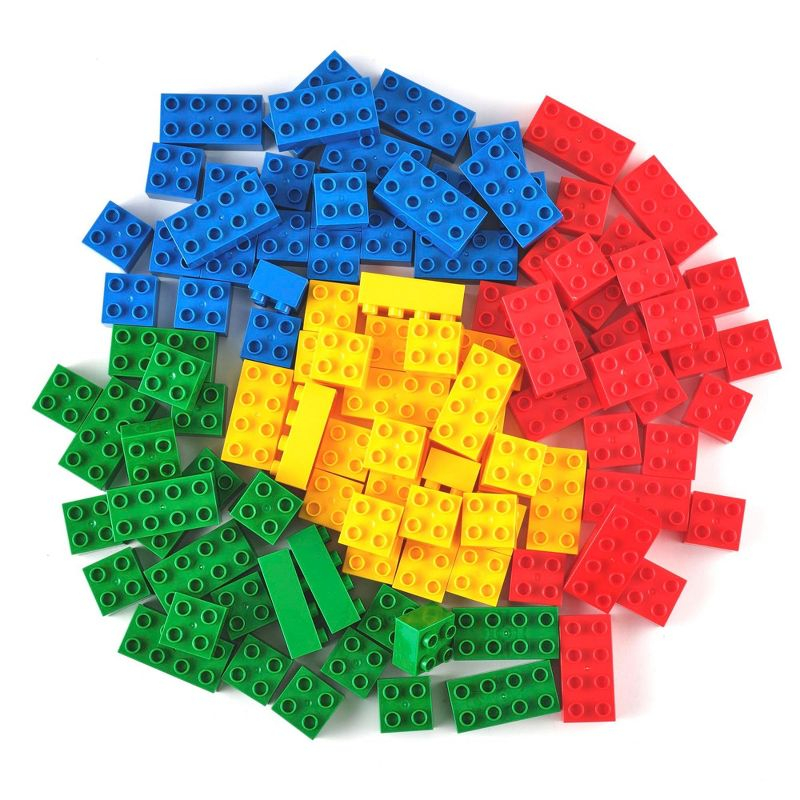 Strictly Briks Toy Large Building Blocks For Kids and Toddlers, Big Bricks Set, Blue, Green, Red, and Yellow, 108 Pieces