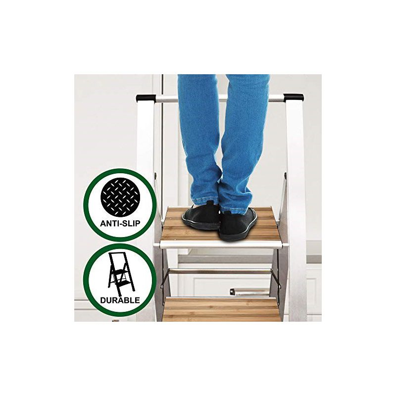 Sorfey Sorfey Step Ladders 4 - Step Steel Lightweight Folding Step Ladder