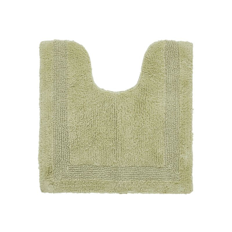 Better Trends Lux 100% Cotton Tufted Solid Reversible Bath Rug 20" x 20" Contour - Sage