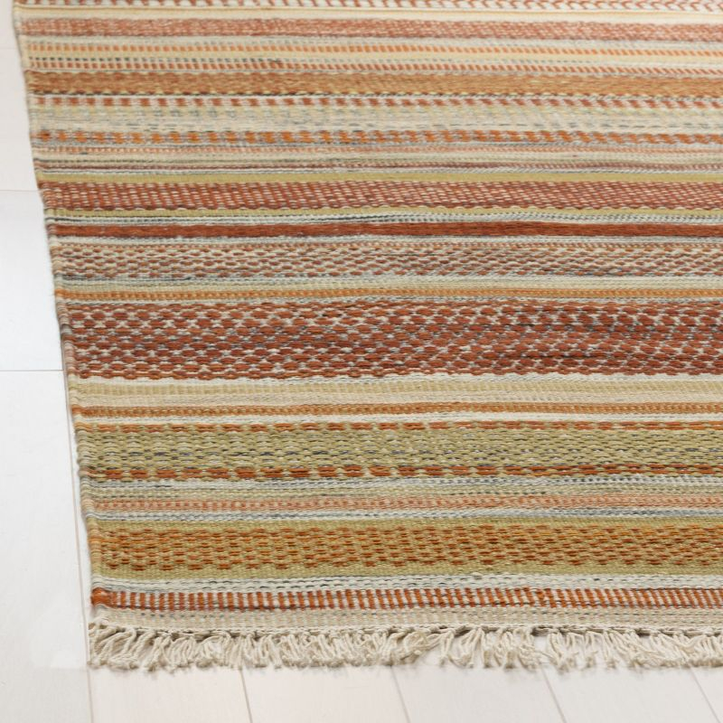 Striped Kilim STK311 Hand Woven Indoor Area Rug - Beige - 6'x9' - Safavieh.