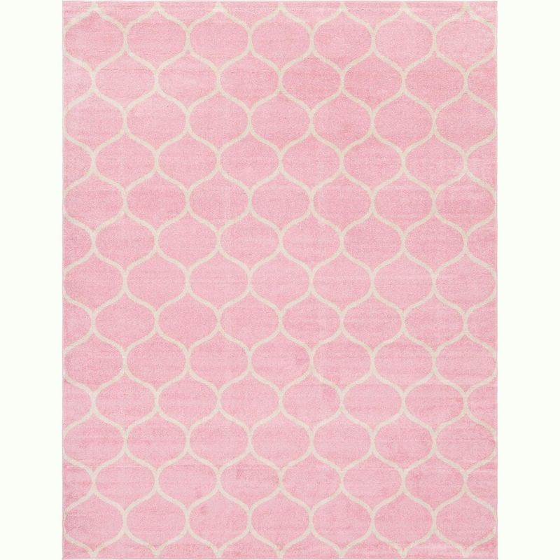Unique Loom 8' 0 x 10' 0 Trellis Frieze Light Pink Area Rug