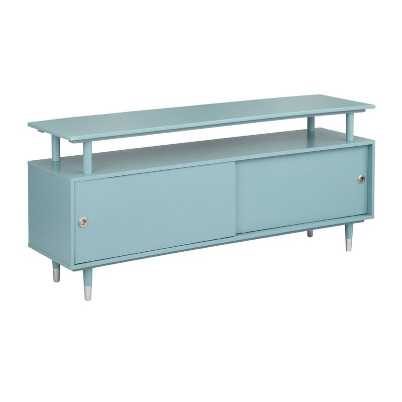 Buylateral Margo Mid Century Modern TV Stand for TVs up to 65" Antique Blue