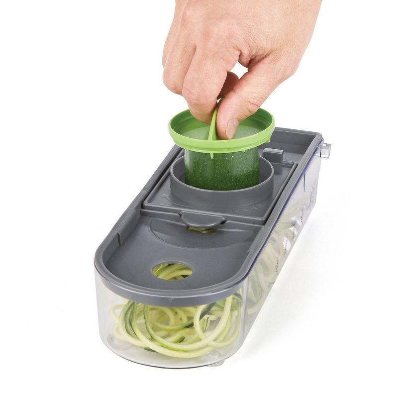 Prepworks Veggie Chopper Dicer and Spiralizer: Manual Food Chopper with Container, 3 Blades, Dishwasher-Safe