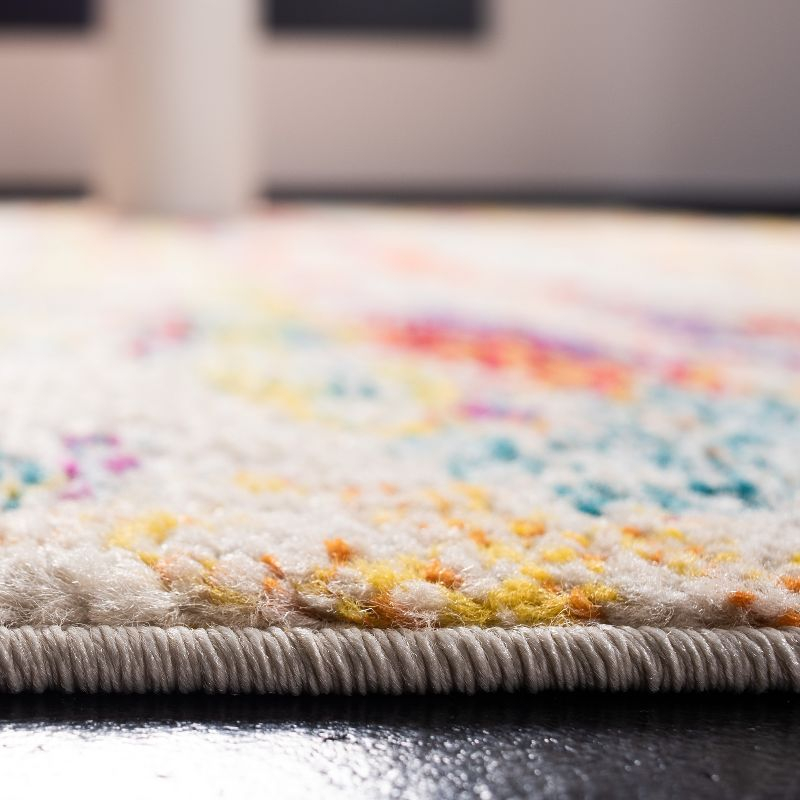 Madison MAD260 Power Loomed Area Rug - Beige/Yellow - 6'7"x6'7" - Safavieh.