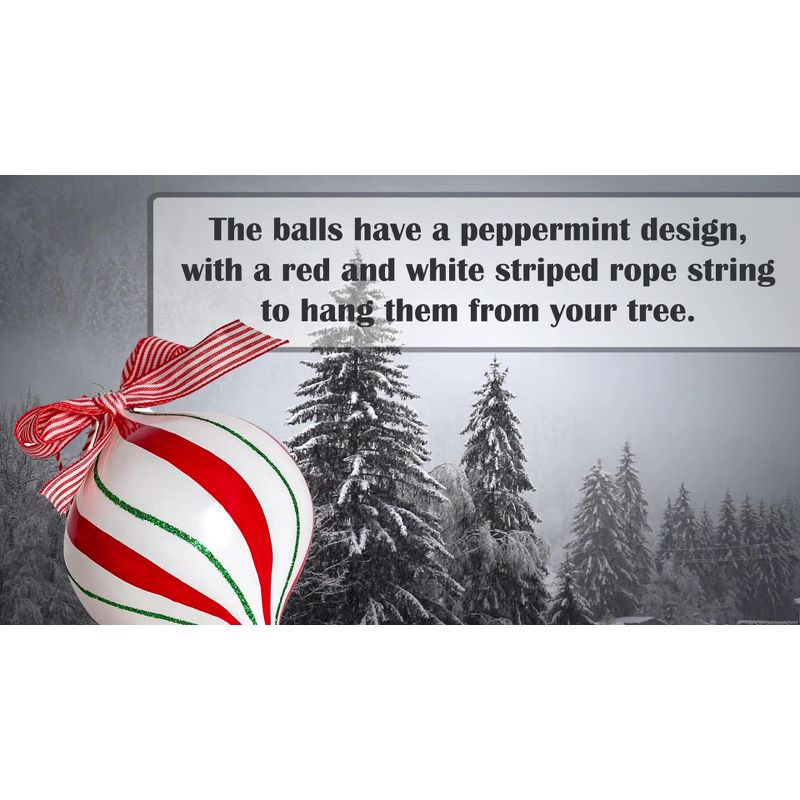 Ornativity Peppermint Candy Ornament Set –12 pc