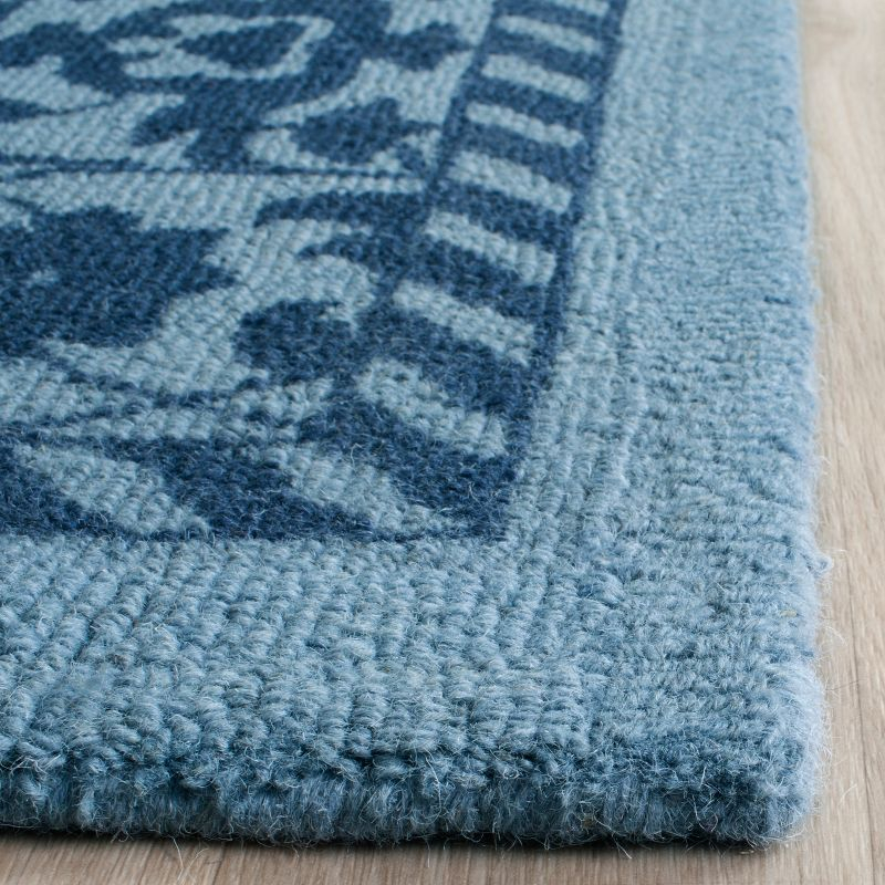 Restoration Vintage RVT102 Hand Tufted Accent Rug - Blue/Dark Blue - 2'x3' - Safavieh.