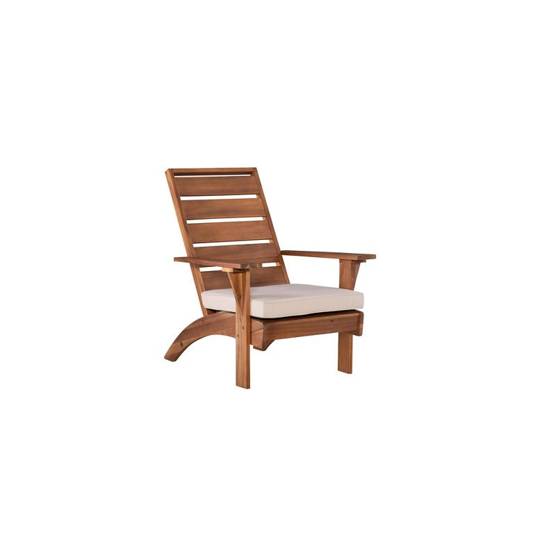 Rockport Outdoor Acacia Wood Chair with Cushion Gray - Linon