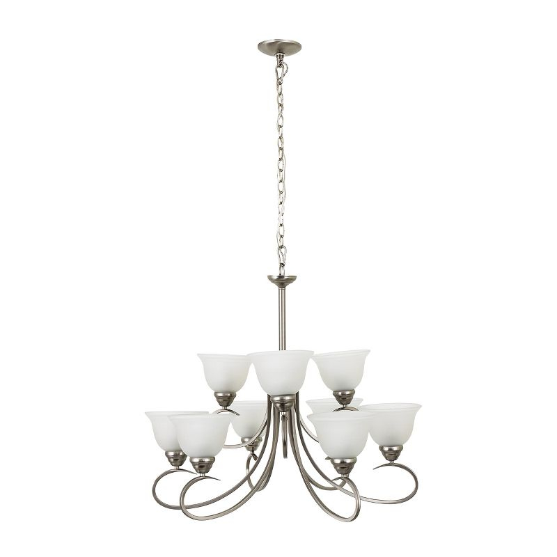 Yosemite Home Decor Ribbon Falls Collection Nine-Lights Chandelier,Satin Nickel