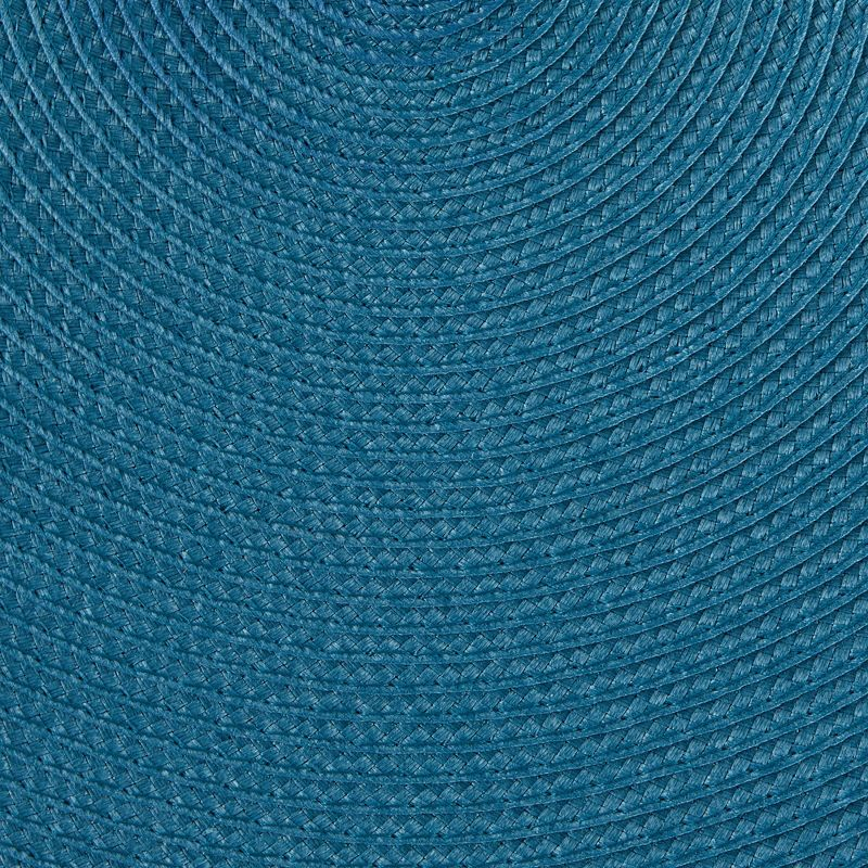 DII Solid Woven Placemat Set 6 Piece, Storm Blue, 15" Dia