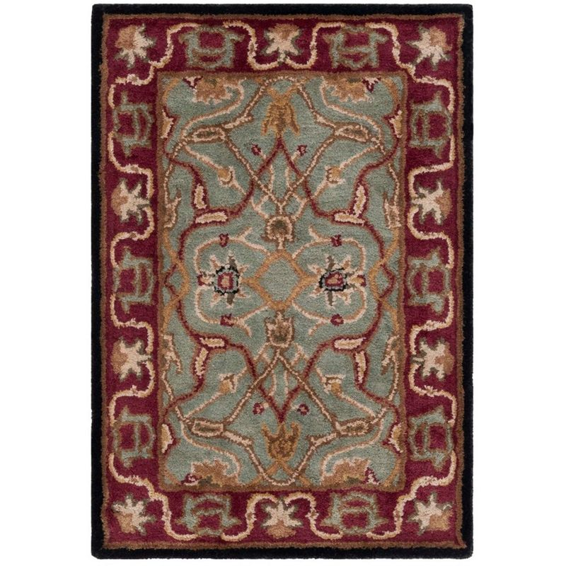 Heritage HG794 Handmade Accent Rug - 2'x3' - Light Blue/Red - Safavieh