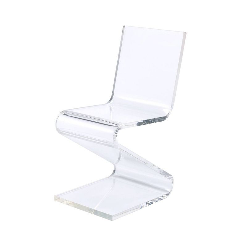 Peek Acrylic Z Chair Clear - Picket House Furnishings: Modern Plexiglass Armless Chair, No Cushion