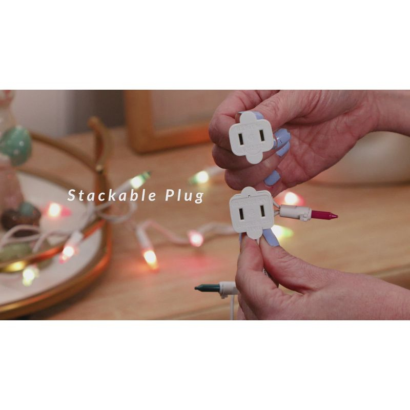 Northlight Pastel Mini Christmas Light Set - Multi-Color - 10' White Wire - 50ct